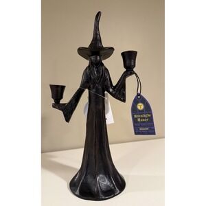 Moonlight Manor Halloween Witch Double Taper Candle Holder